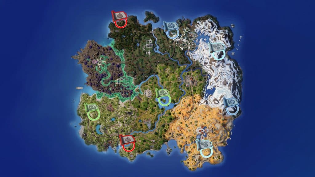 Fortnite Avatar Elemental Bending Mythic locations