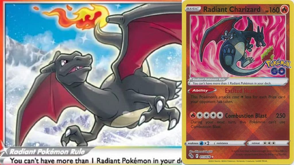 Radiant Charizard SIR and Regular