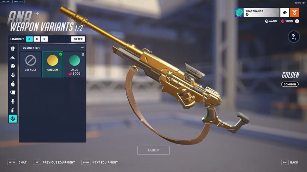 Ana Golden gun in Overwatch 2