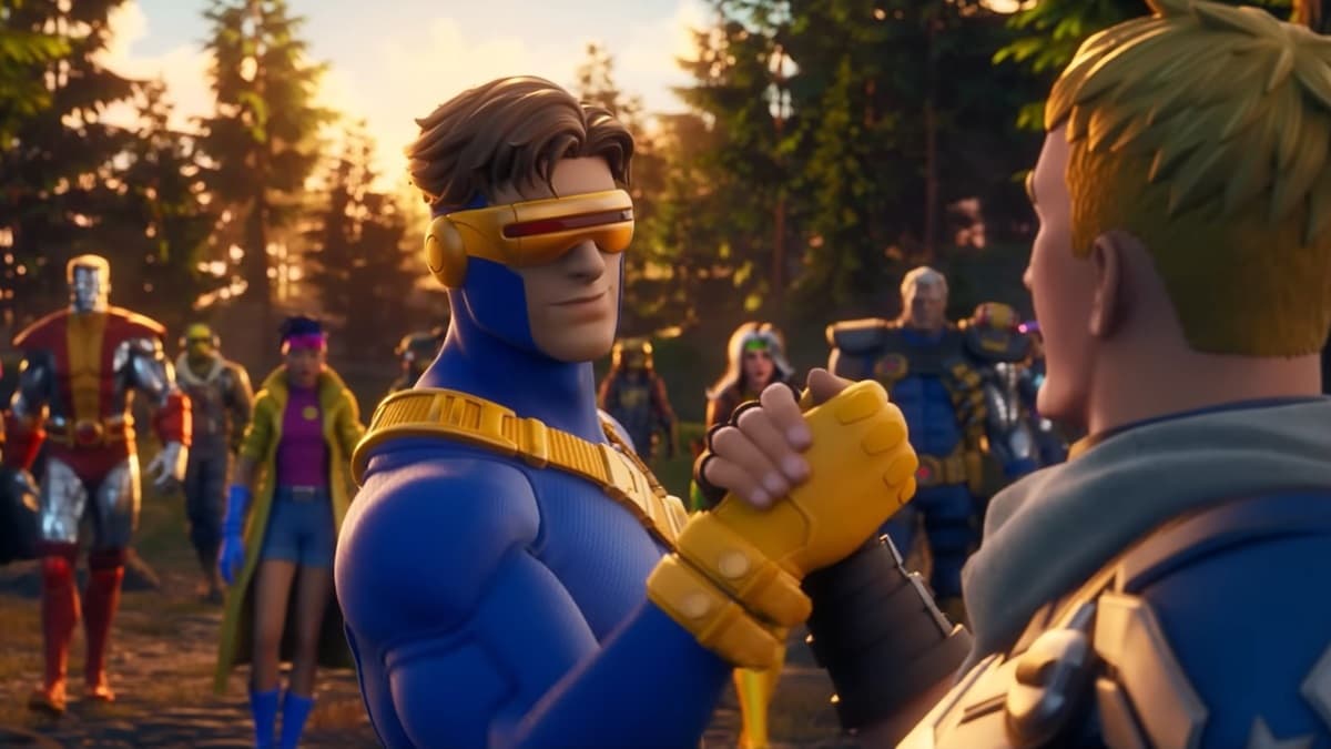 Cyclops, Colossus, and Jubilee in Fortnite