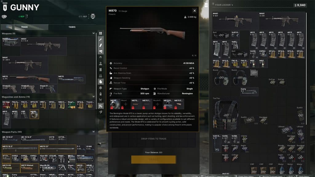 M870 Shotgun Gray Zone Warfare