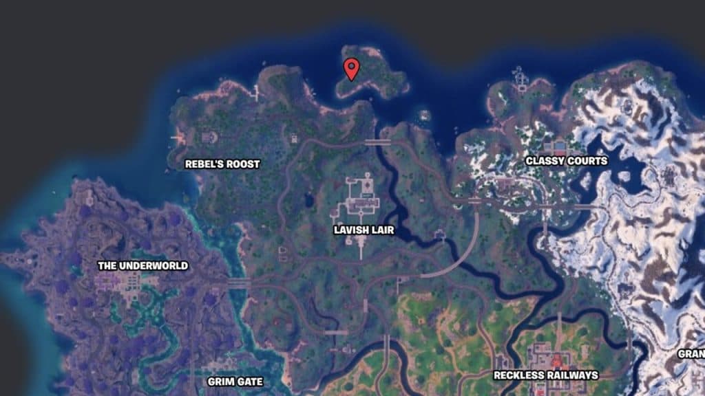 Darth Vader's location in Fortnite Chapter 5 Season 2