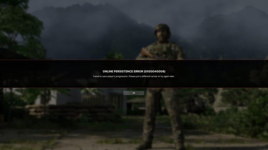 Online Persistence Error message Gray Zone Warfare