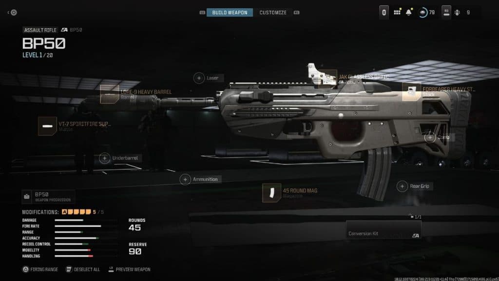 warzone bp50 loadout attachments