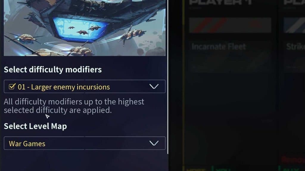 Difficulty modifiers in War Games Homeworld 3