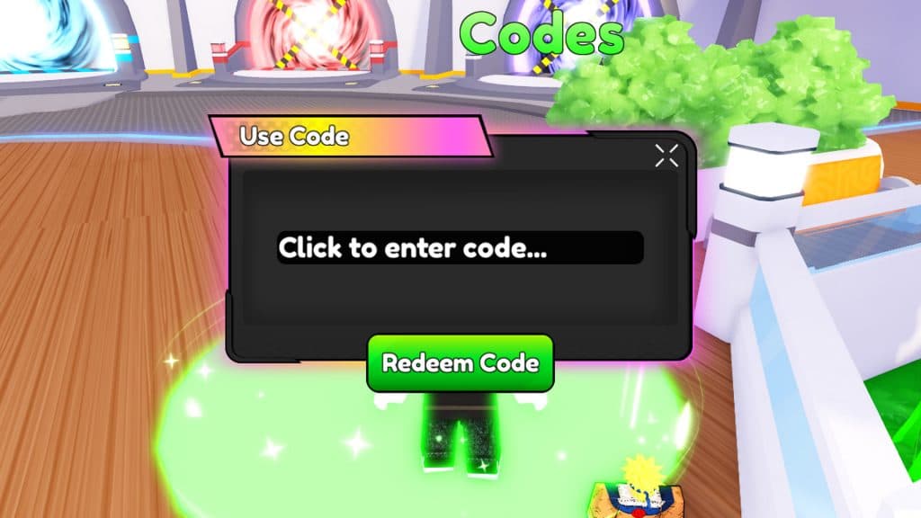 Redeem codes pop-up in Anime Crossover Defense.