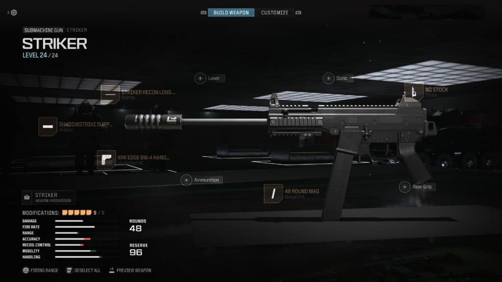 striker attachments in warzone