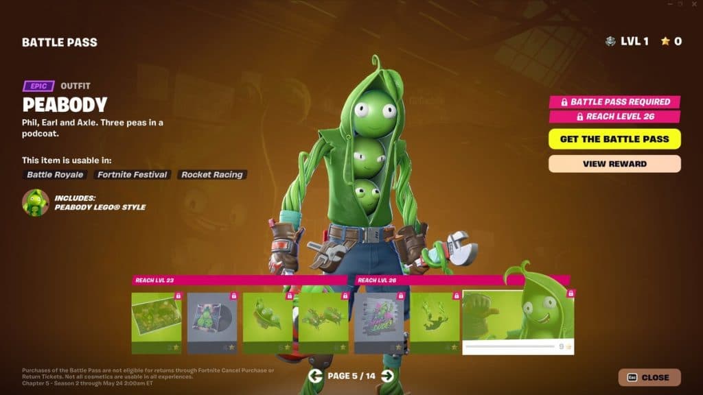 Fortnite Battle Pass Page 5