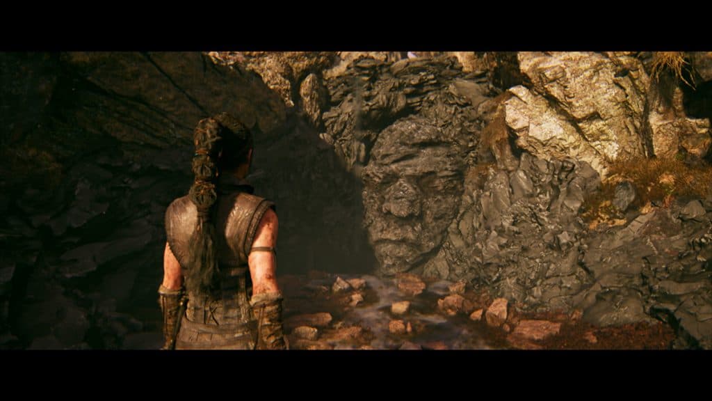 Waterfall Hidden Face in Hellblade 2