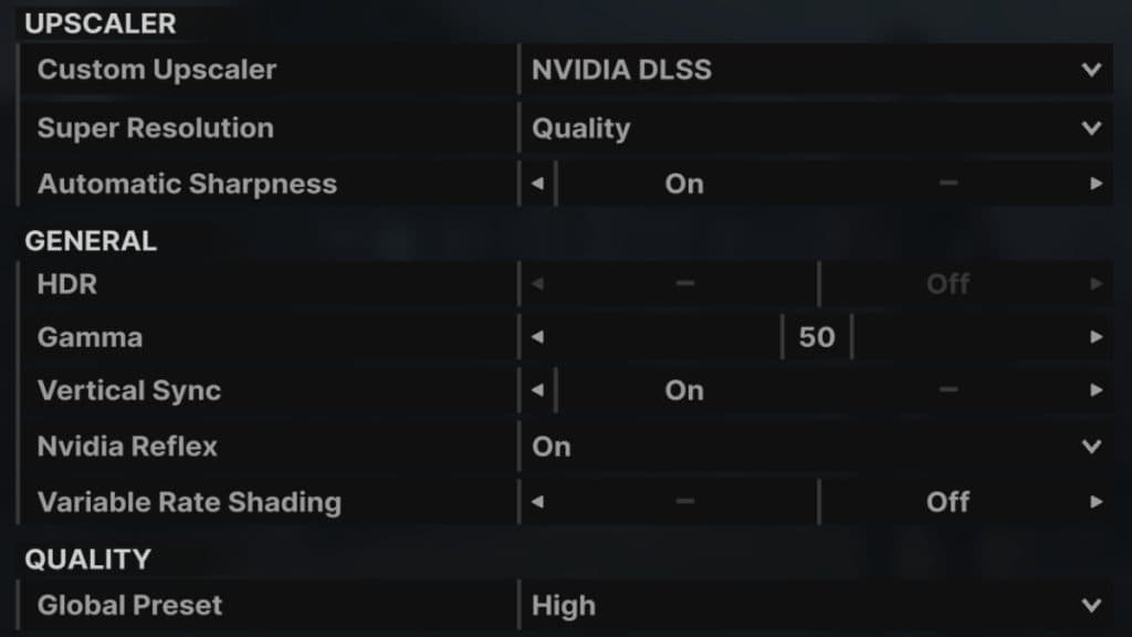 Hellblade 2 Quality settings for PC