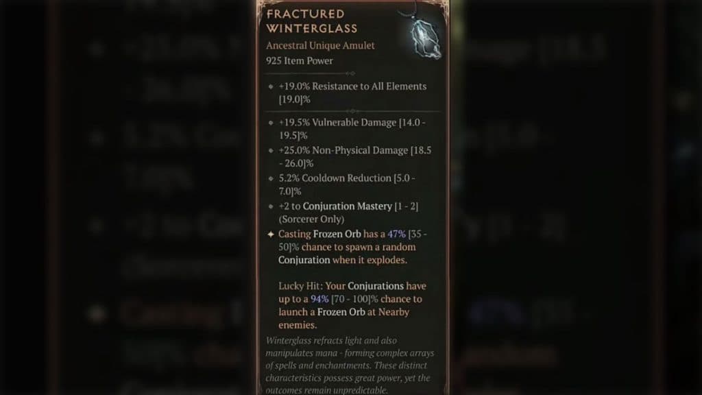 How to get Fractured Winterglass in Diablo 4: Affixes, unique effects ...