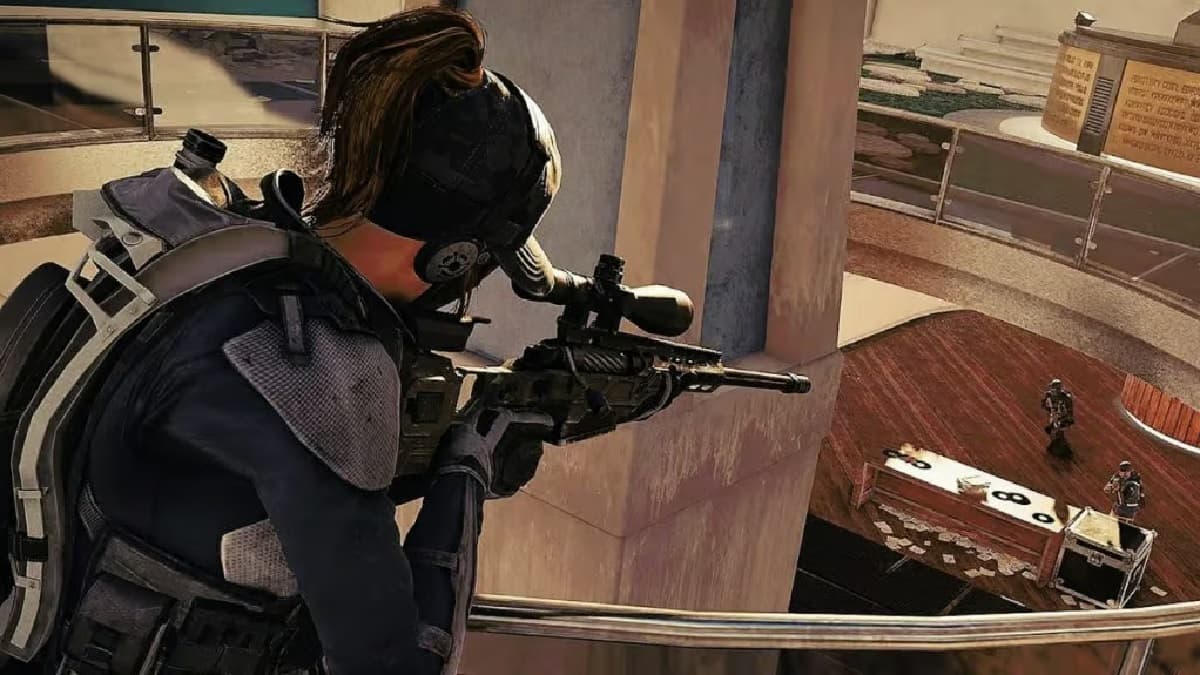 XDefiant character aiming with TAC-50 Sniper