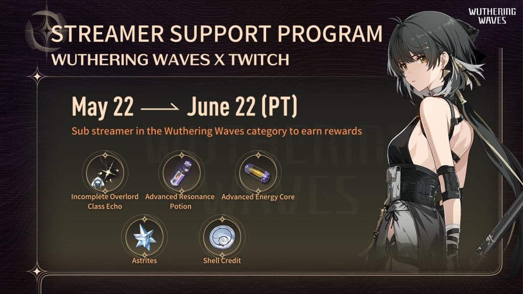 Twitch drop in Wuthering Waves