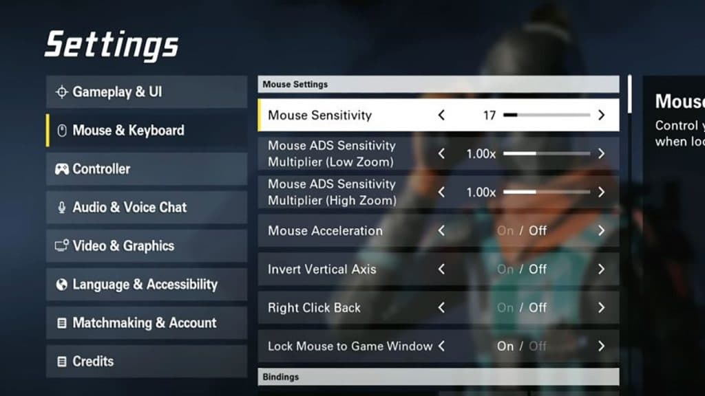 XDefiant mouse settings