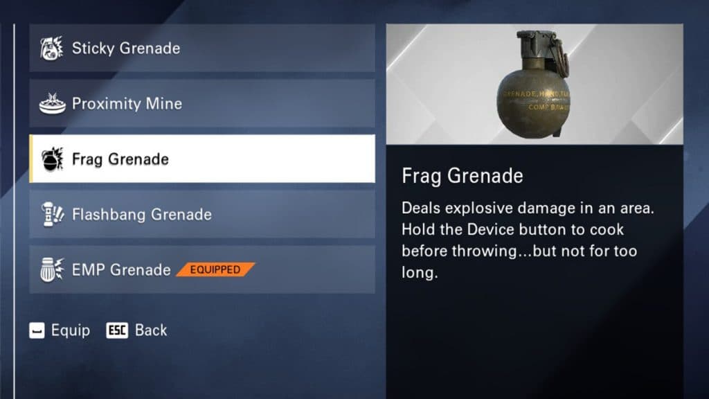 Frag Grenade in XDefiant