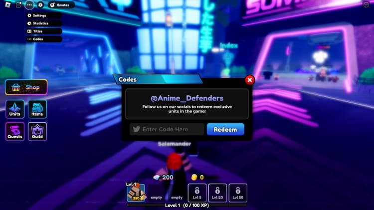 Anime Defenders Codes (june 2024) - Charlie Intel