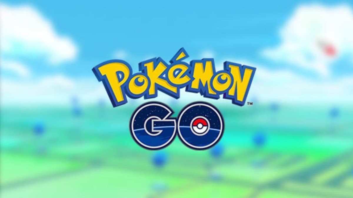 pokemon go logo with game background
