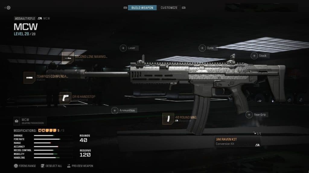 mw3 mcw close-range loadout attachments