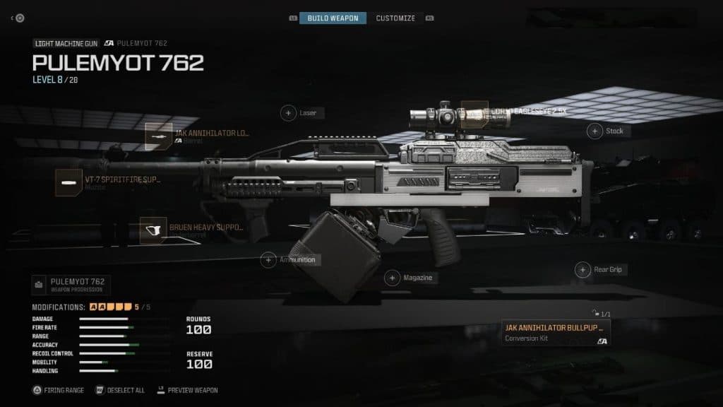 mw3 pulemyot 762 loadout attatchments