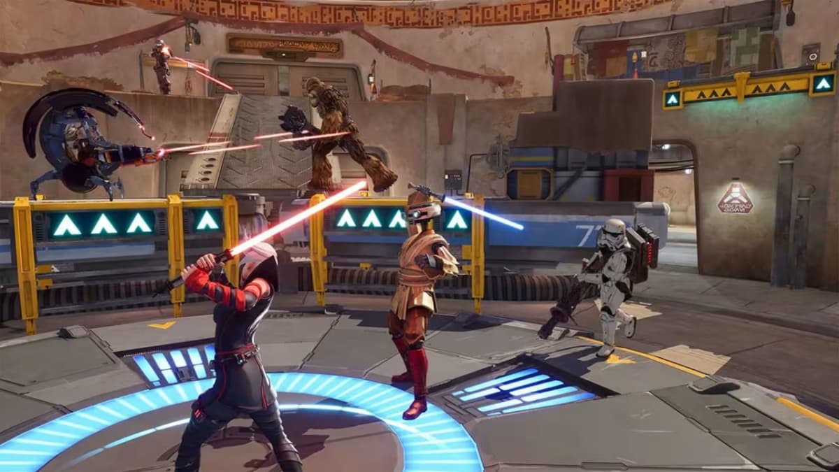 Star Wars Hunter characters fighting