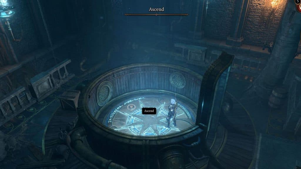 Astarion in the Arcane Tower elevator Baldur's Gate 3