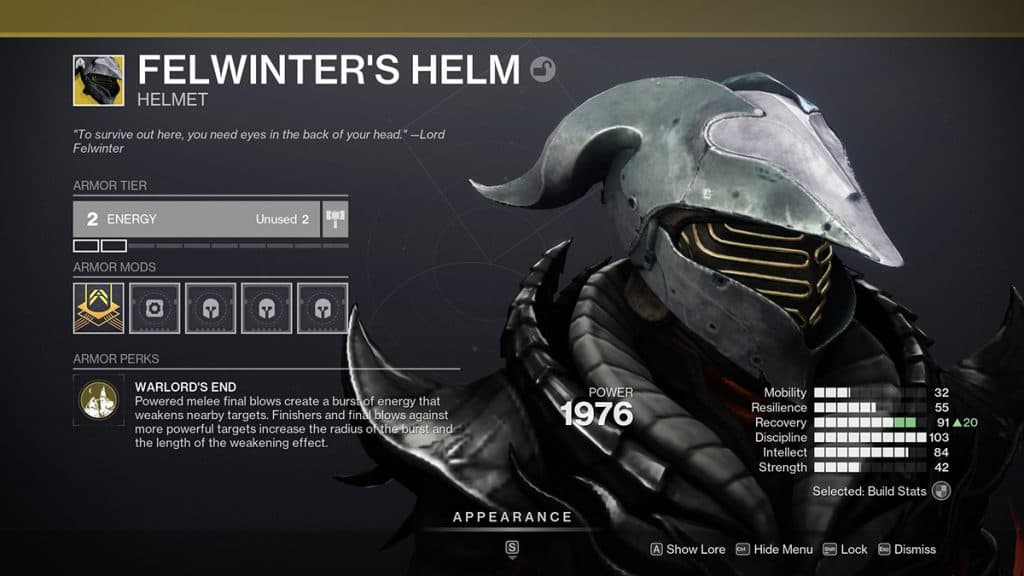 Felwinter's Helm Destiny 2 The Final Shape