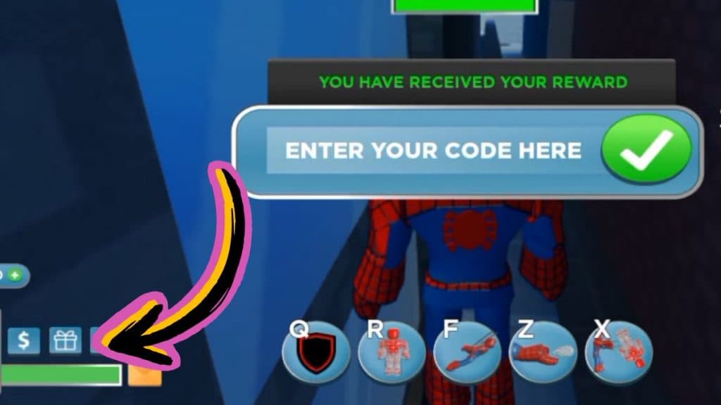 Option to redeem codes in Heroes Online
