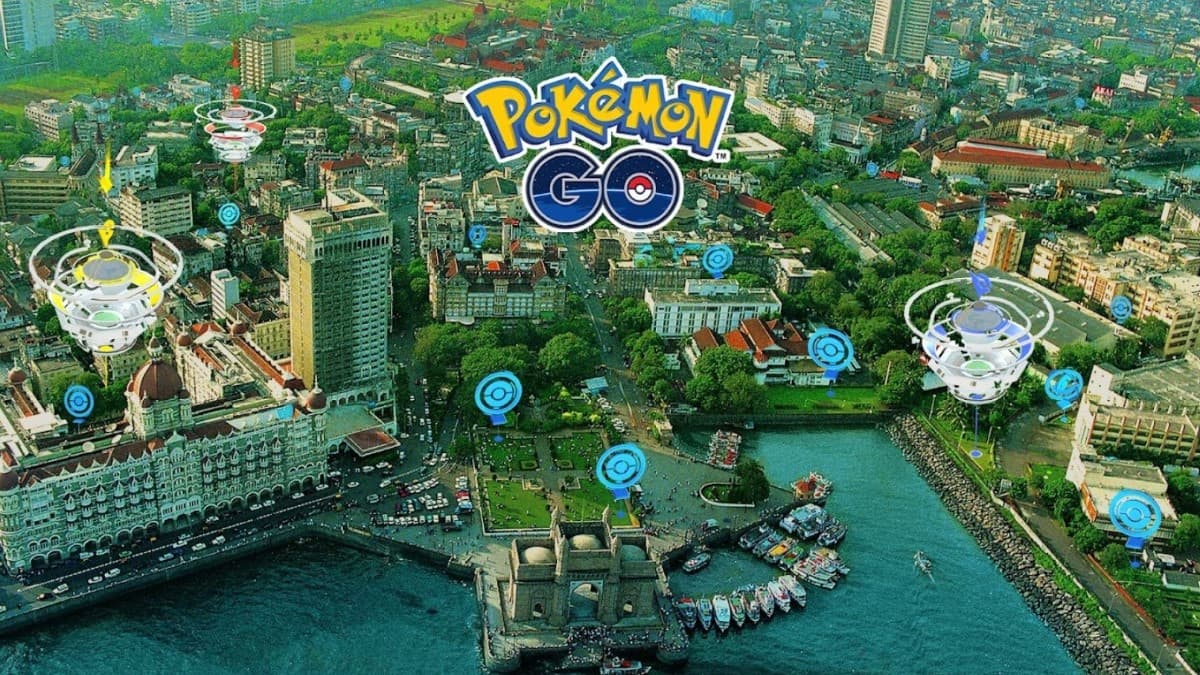 a pokemon go location with gyms and poke stops