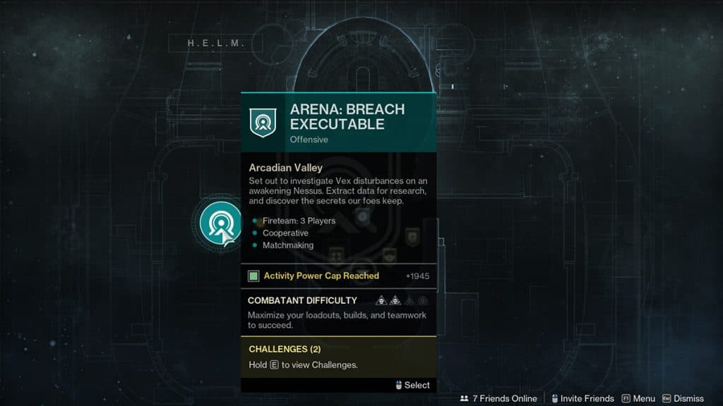 Arena: Breach Executable seasonal activity in Destiny 2