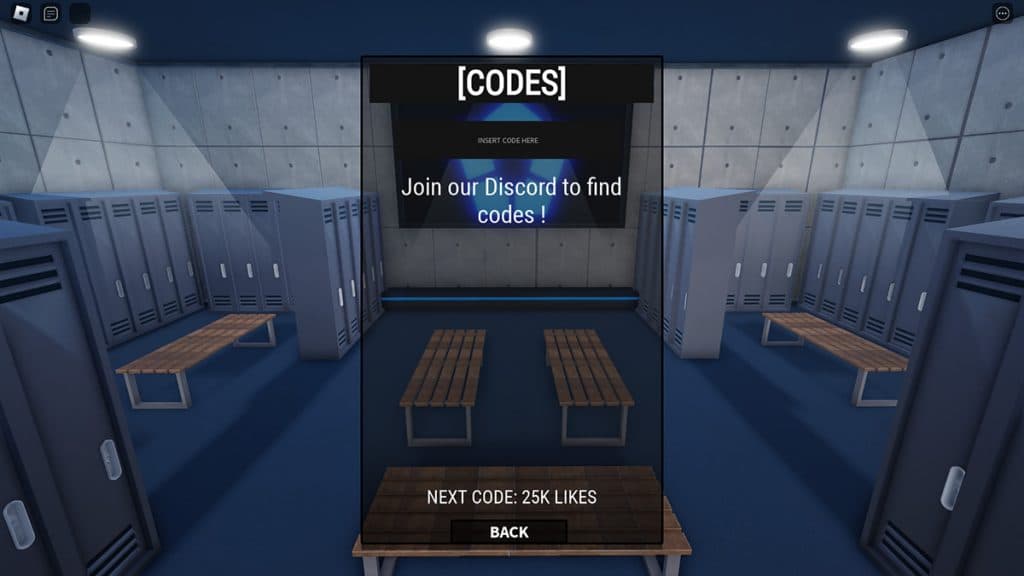 Codes redemption menu in Meta Lock.