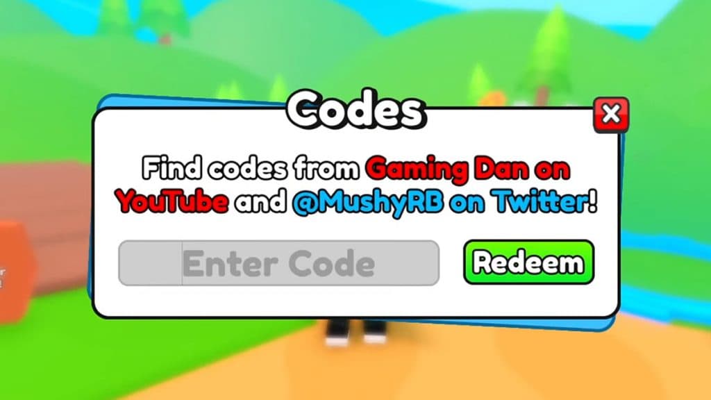 Codes redemption pop up in Egg Empire.