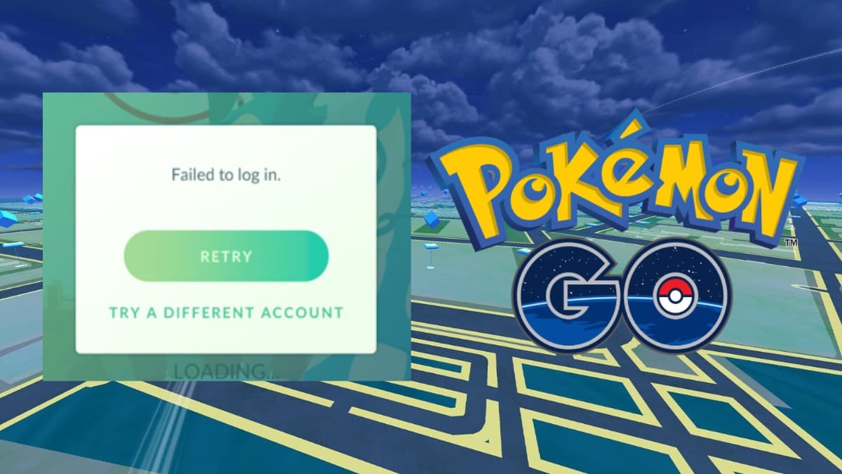 pokemon go failed to log in error