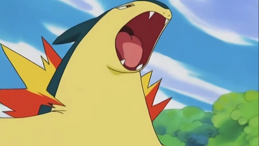 typhlosion in the pokemon anime