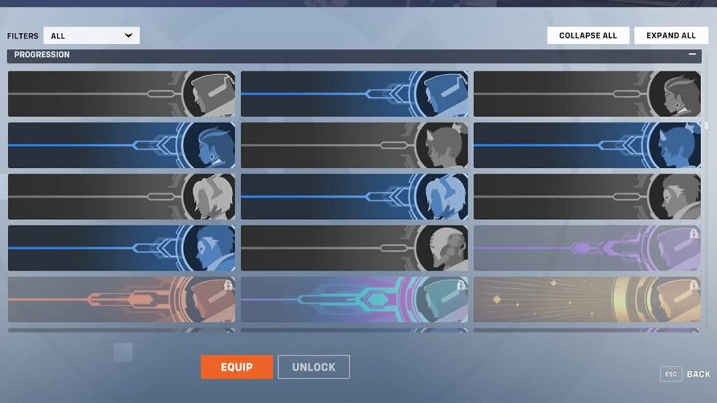 Overwatch 2 Hero progression Name Cards