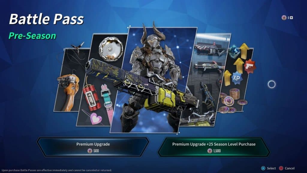Screenshot of The First Descendant Battle Pass prices