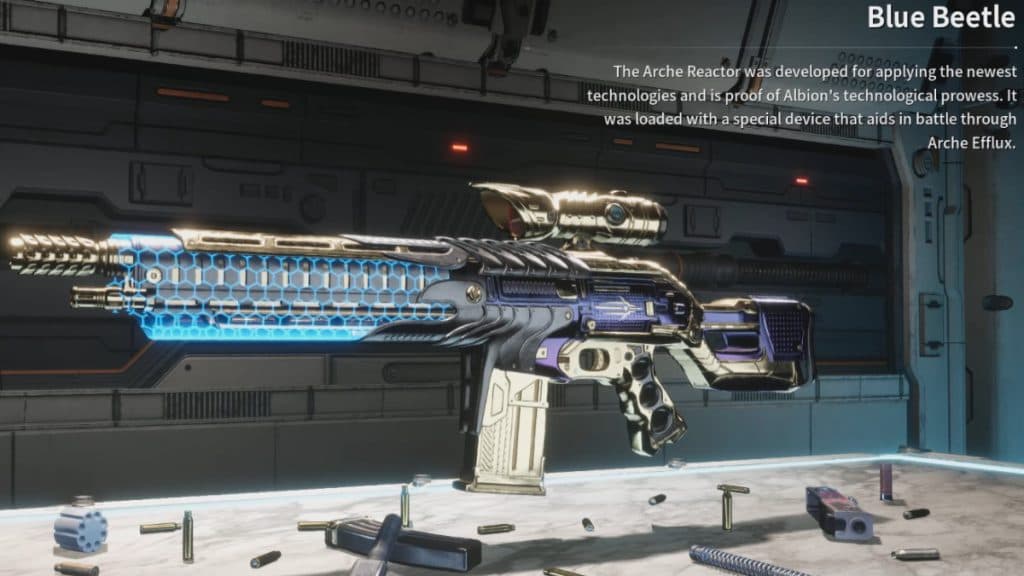 Blue Beetle Scout Rifle in The First Descendant