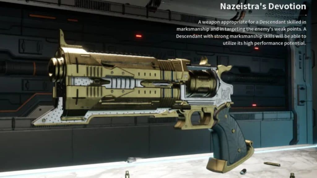 Nazeistra's Devotion Hand Cannon in The Firs Descendant