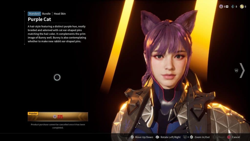 The First Descendant screenshot of Purple Cat Bunny skin