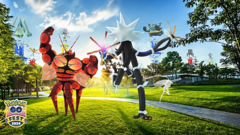 ultra beasts coming out of an ultra wormhole in pokemon go