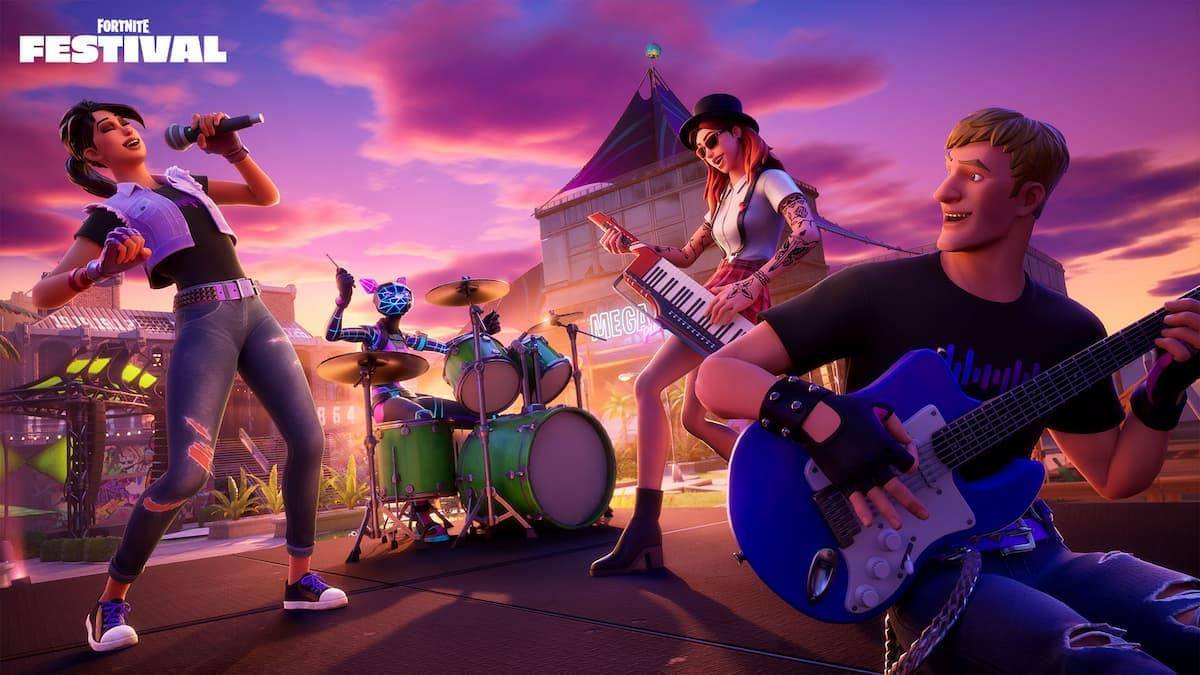 Fortnite characters with musical instruments.