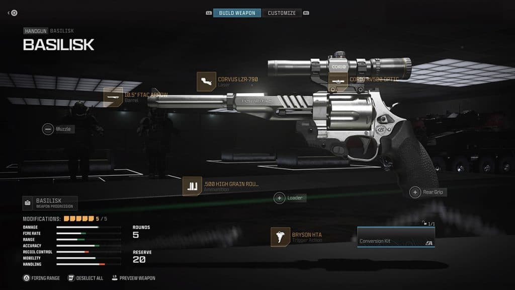 Basilisk loadout Warzone attachments