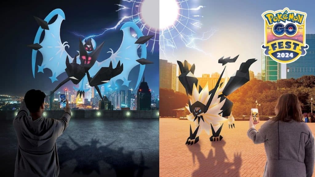 dawn wings and dusk mane necrozma featured in pokemon go fest 2024