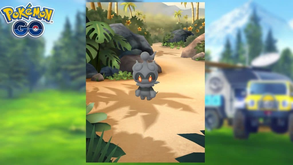 Marshadow catch screen in Pokemon Go