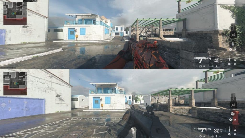 mw3 split screen on greece map