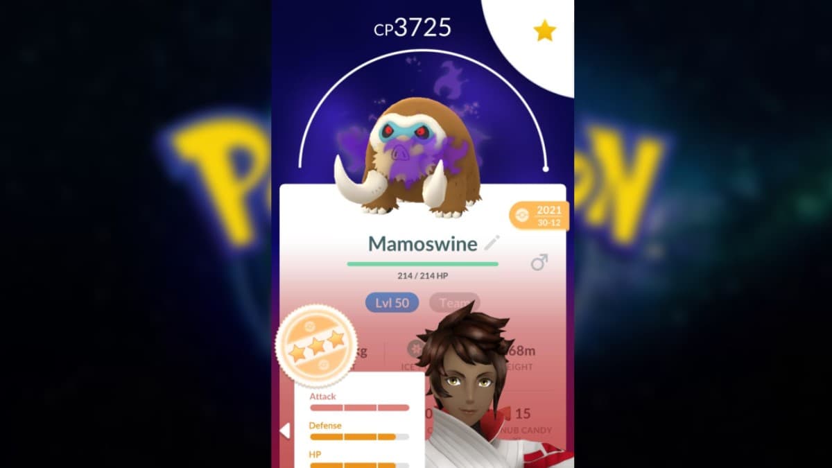 a 91 IV maxed out shadow mamoswine in pokemon go