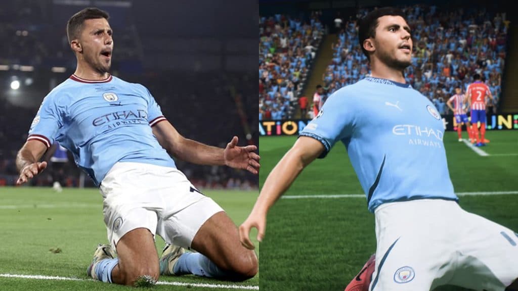 Man City's Rodri UCL 2023 Final celebration