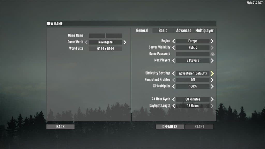 Server settings in 7 Days to Die