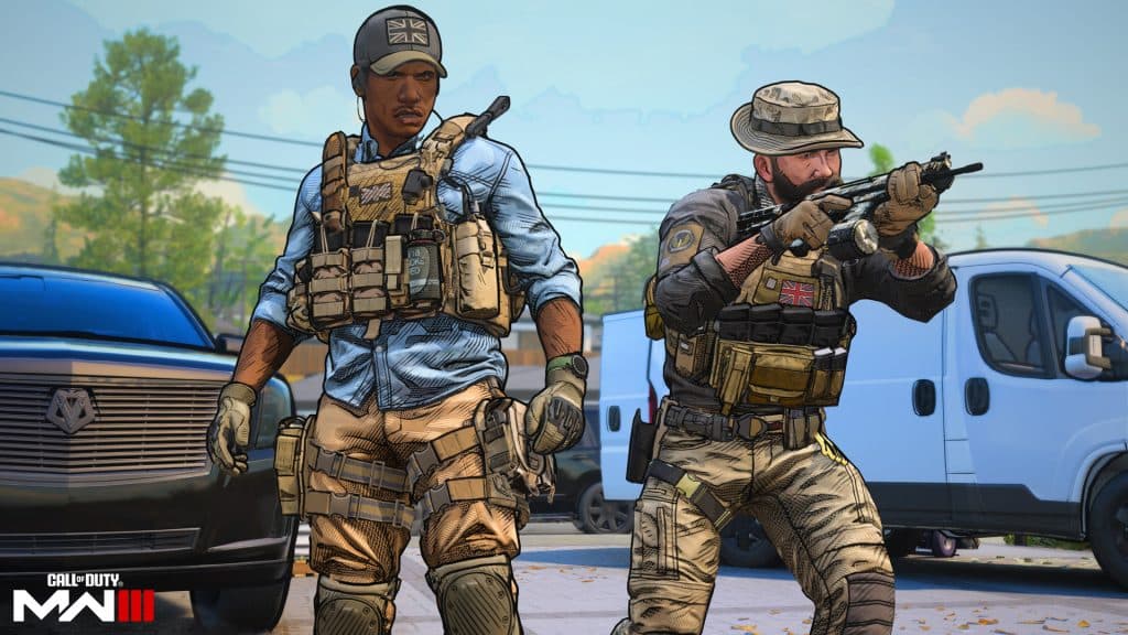 Cel-shaded Price and Gaz in MW3 Season 5