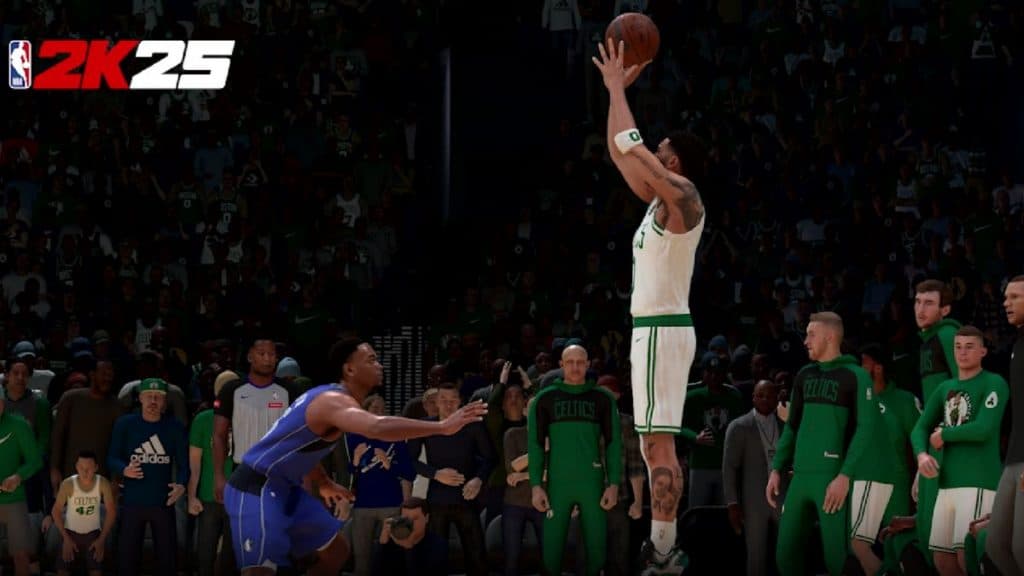 Jayson Tatum shooting in NBA 2K25