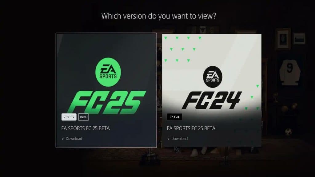 FC 25 beta download screen